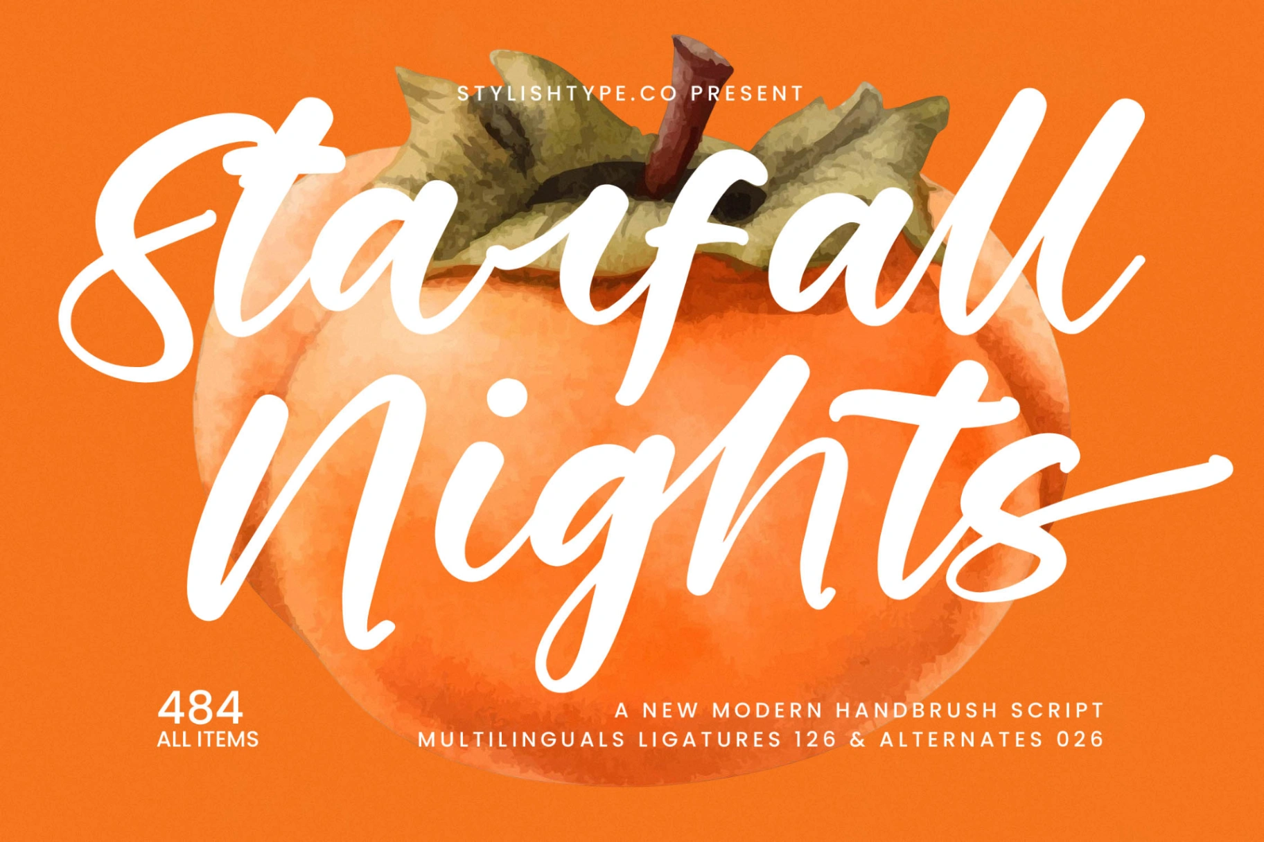 Starfall Nights - New Modern Handbrush Script Font | Letterena Studios