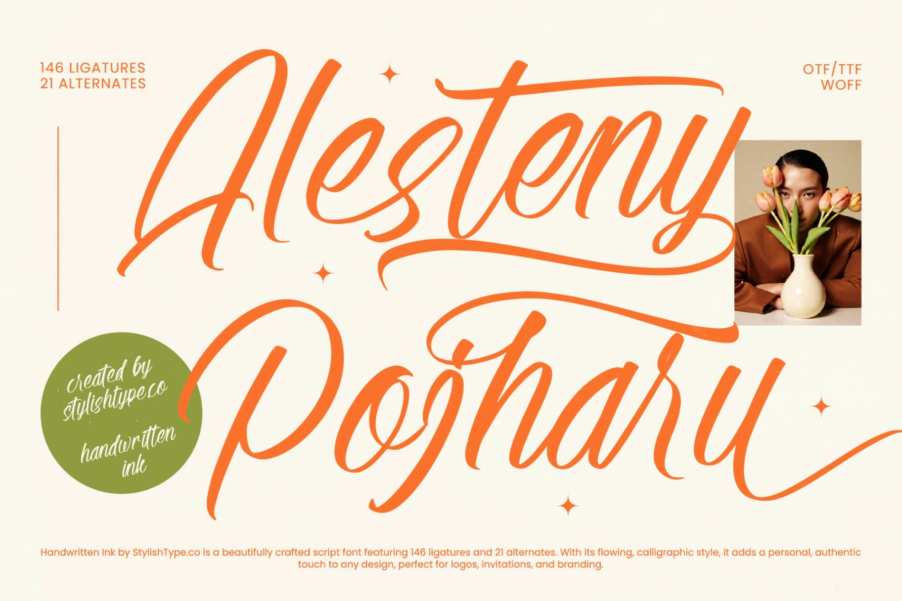 Alesteny Pojharu - Handwritten Ink Font Font | Letterena Studios
