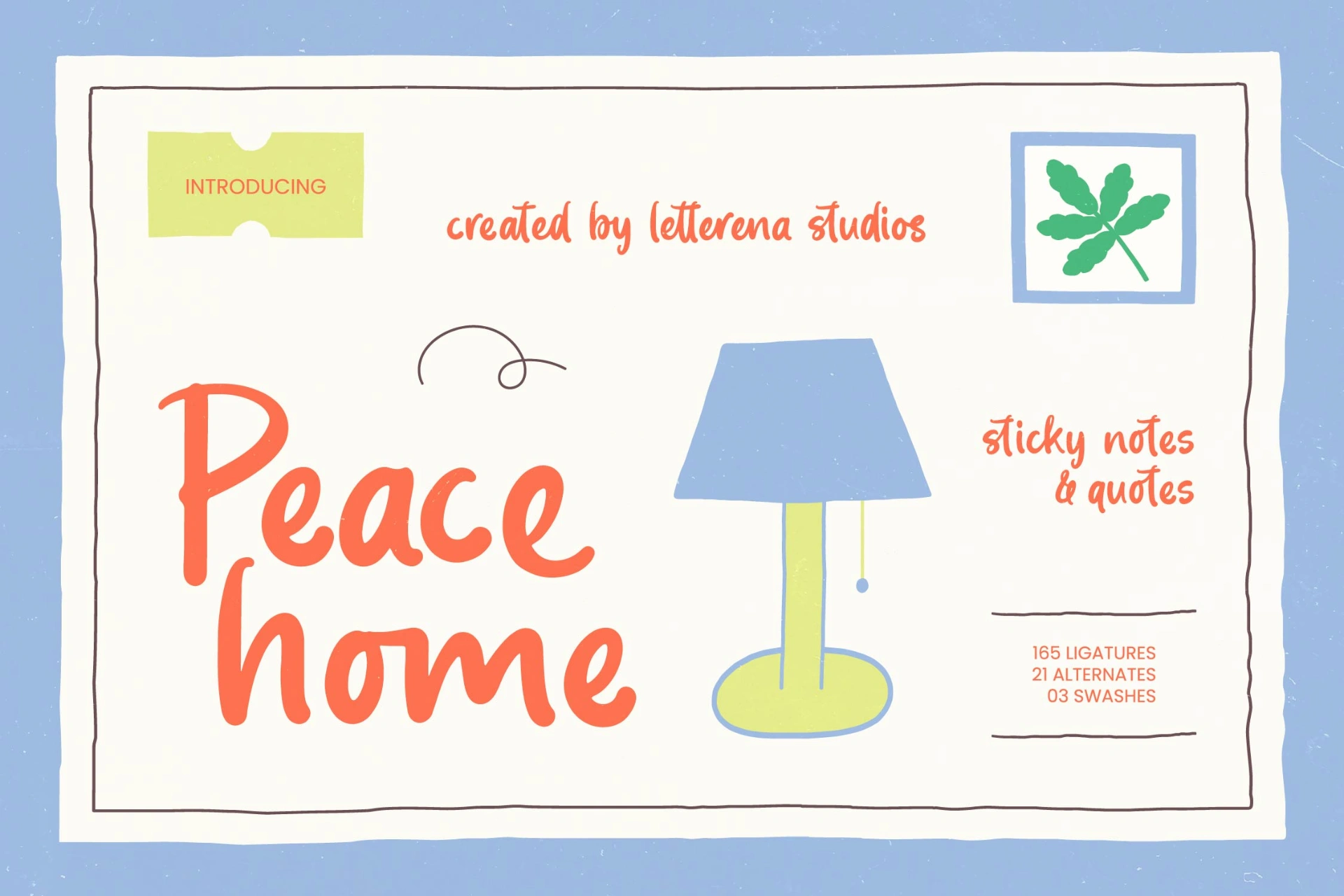 Peace Sticky Notes Peace Home - Sticky Notes & Quotes Font | Letterena Studios