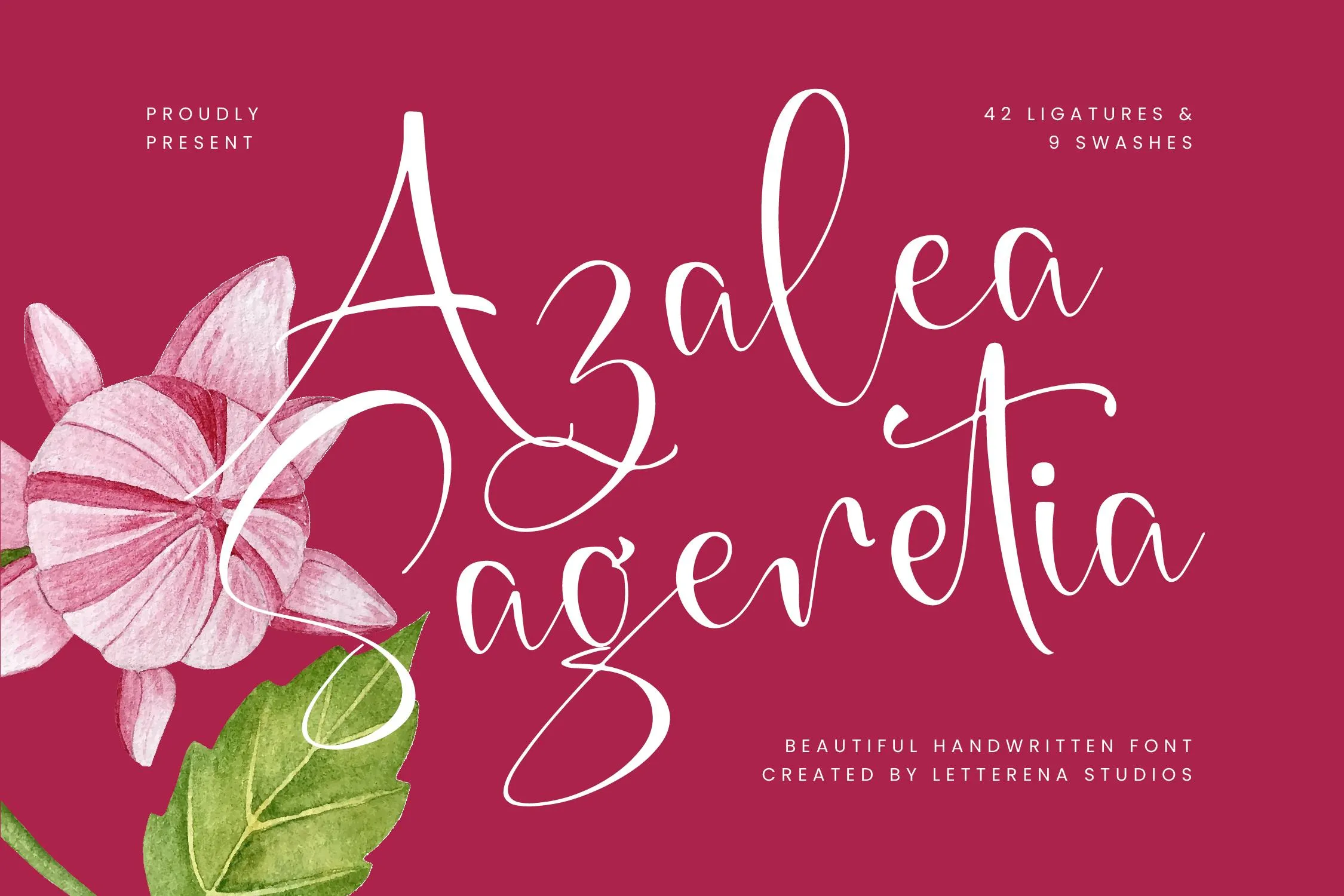 Azalea Sageretia - Beautiful Handwritten Font Font | Letterena Studios