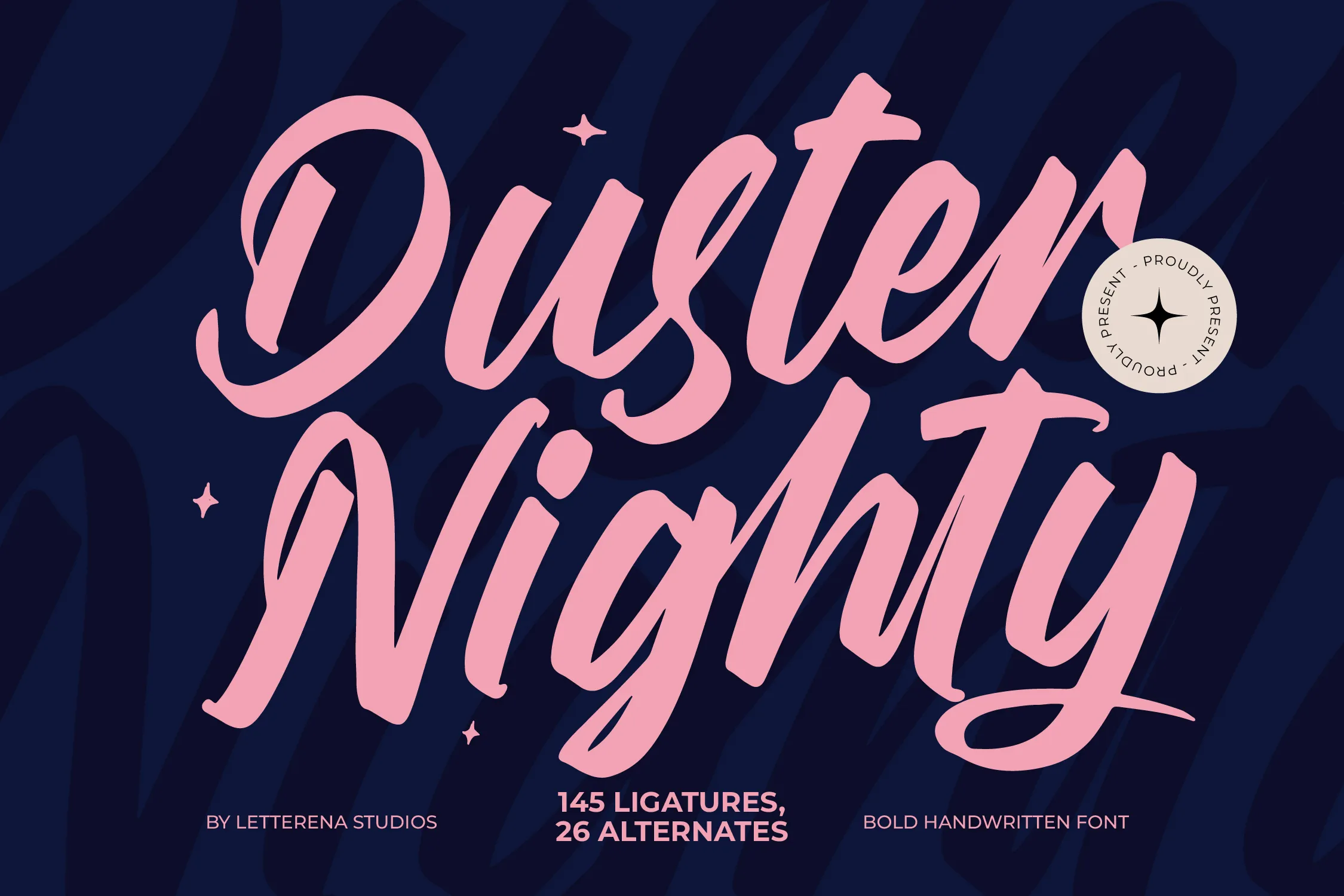 Duster Nighty - Bold Handwritten Font Font | Letterena Studios