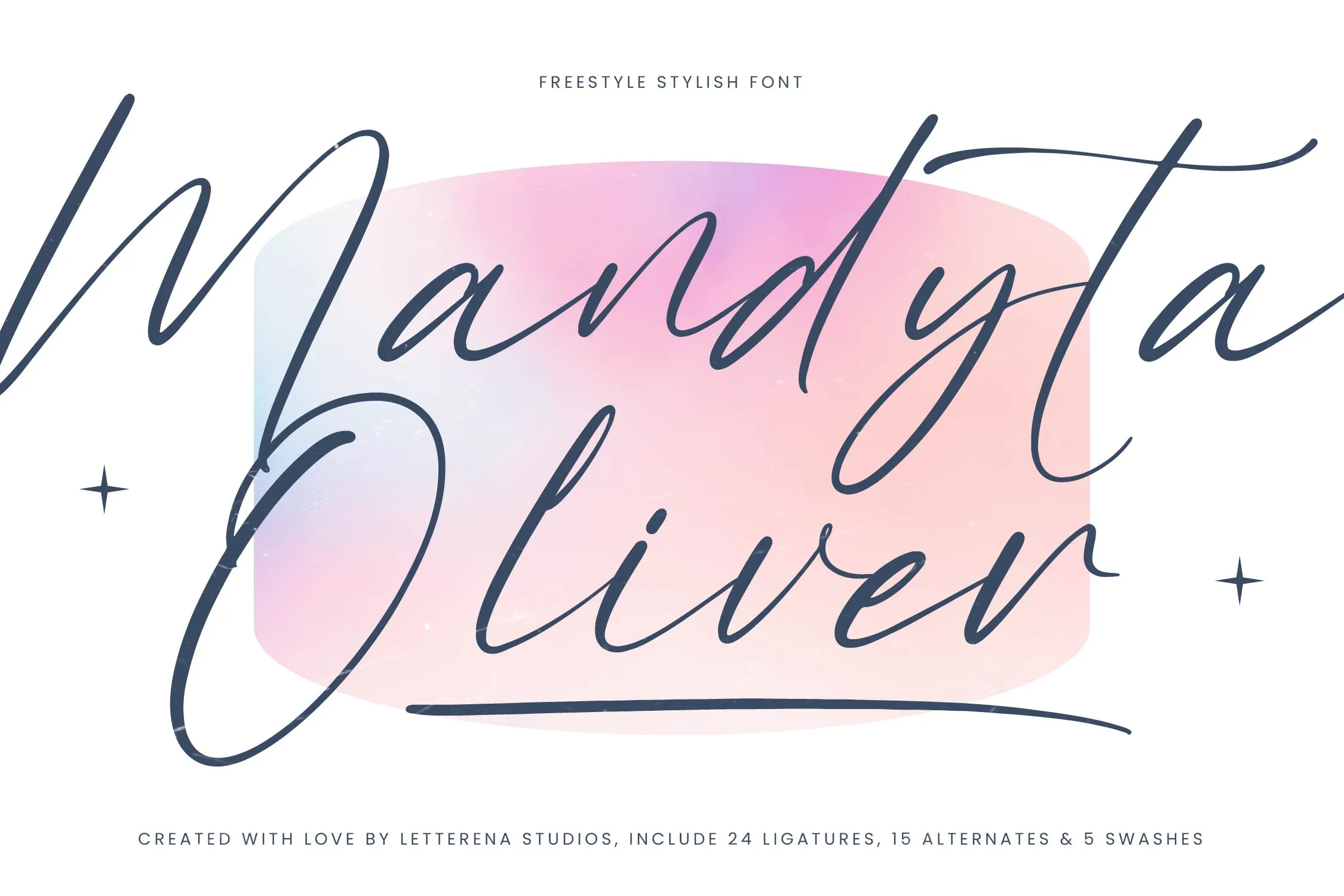 Mandy Font Mandyta Oliver - Freestyle Stylish Font Font | Letterena Studios