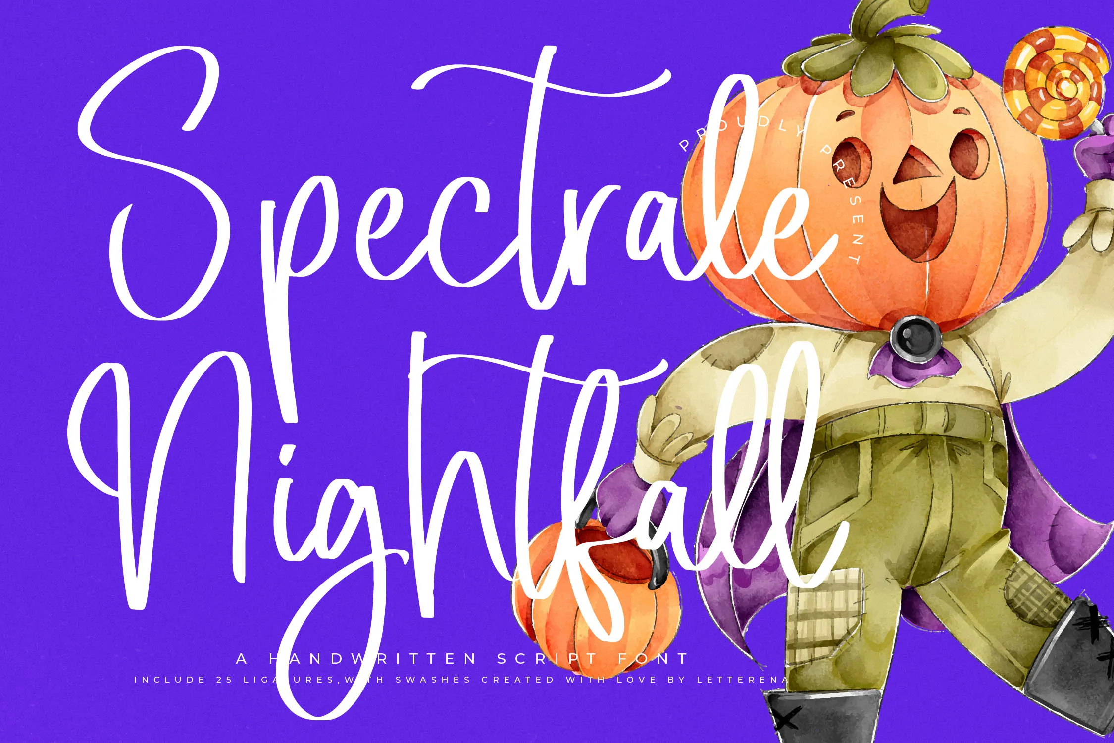 Spectrale Nightfall - Handwritten Script Font Font | Letterena Studios